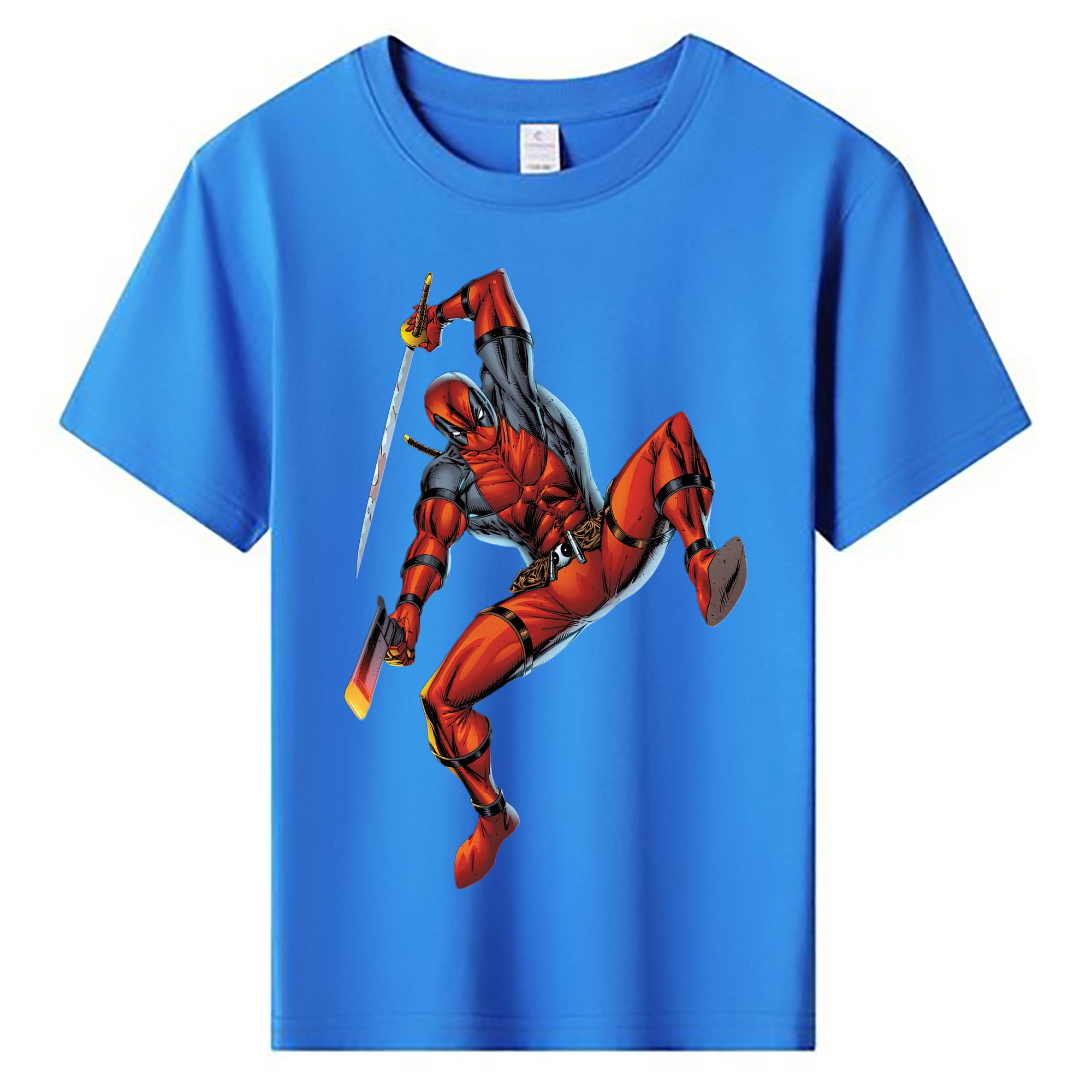 （画像用） Deadpool デッドプール 綿100％キッズTシャツ（フロントプリント）